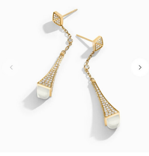 Cleo Diamond Teardrop Earrings yellow gold women 2024