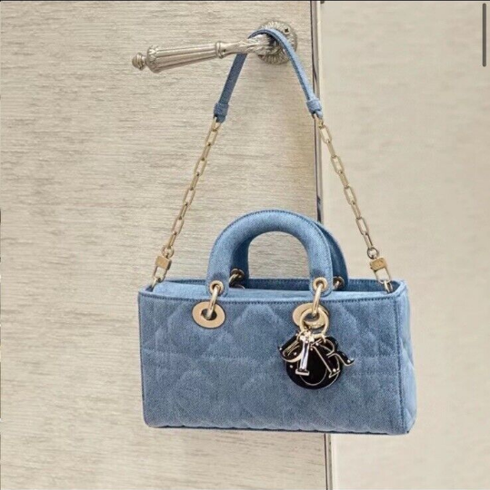 Dio* handbag grace bag women 2024 blue top quality