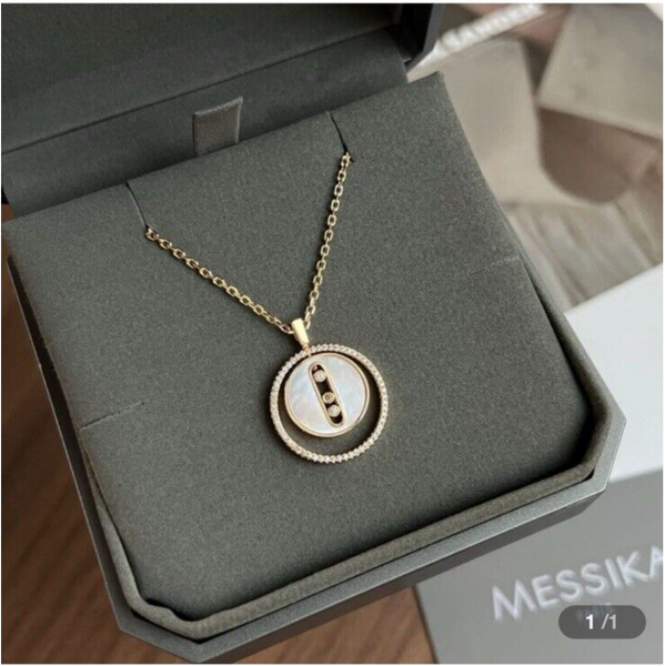 white gold color necklace  ladies women 2024