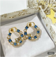 Dio* diamond earring women fashion 2024 blue