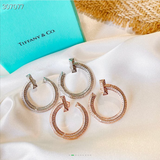 the full drill earring women 2024 high quality