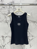 𝗟𝗢𝗘𝗪𝗘* knitted silm sleeveless vest classic tops women fashion 2024 black white green