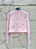 𝗦𝗔𝗜𝗡𝗧 𝗟𝗔𝗨𝗥𝗘𝗡*  love rivet wool coat short warm fashion women 2024 green pink SML high quality