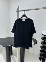 Gucc* black gray Double sided T-shirt short sleeve oversize women men fashion 2024 SML