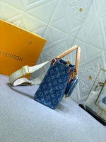 LV M46373 denim OnTheGo  bag Monogram Giant pattern Toron handle 25.0 x 19.0 x 11.5 cm high quality 2024