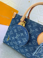 LV M46373 denim OnTheGo  bag Monogram Giant pattern Toron handle 25.0 x 19.0 x 11.5 cm high quality 2024