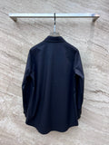 Alexand*r wang  black loose shirt blouse +shorts sets 2024