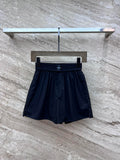 Alexand*r wang  black loose shirt blouse +shorts sets 2024