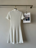 Self Portrai* The pearl buttons knitted a-line dress women 2024